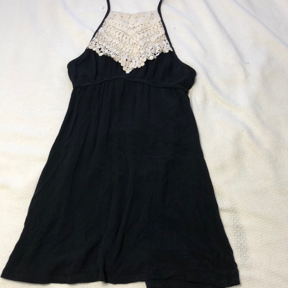 Black halter dress